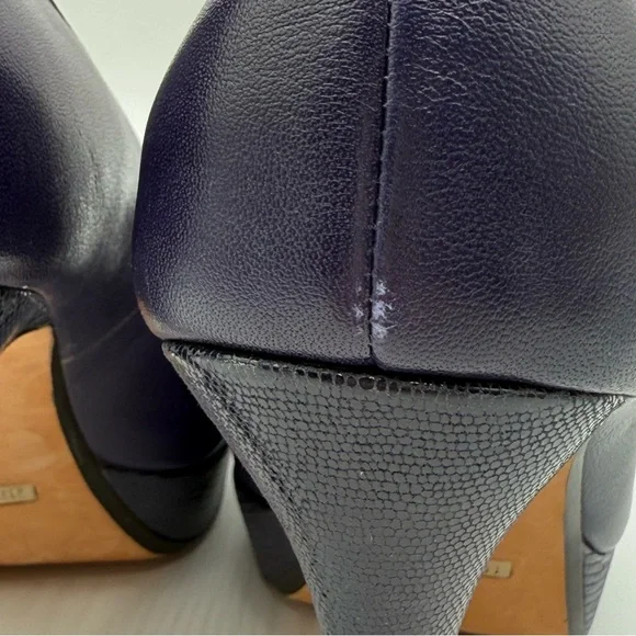 Cole Haan Mariela Air Purple Leather Peep Toe Pumps Women 6.5B - Picture 10 of 16